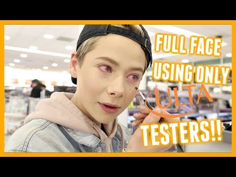 FULL FACE USING ONLY TESTERS FROM ULTA! Jake Warden