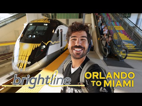 Riding The BRIGHTLINE Train From Orlando To Miami!