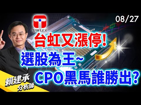 #台虹 又漲停! #選股為王 ~ CPO 黑馬誰勝出?｜賴建承 分析師 2024/08/27