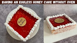 Eggless honey cake using cooker for an order | How to bake honey cake | தமிழ்