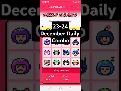 Tomarket daily combo today 🍅 | Tomarket 23 December daily combo 🗓️ | Tomarket combo