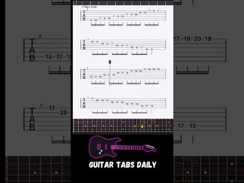 🎓C Major Scale - Guitar Tab Lesson #guitartutorial #guitarist #guitartabs