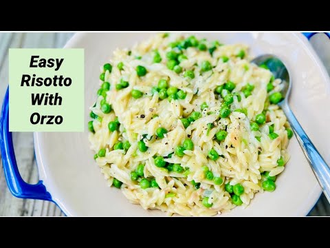 EASY ORZO RISOTTO | PARMESAN ORZO AND PEAS