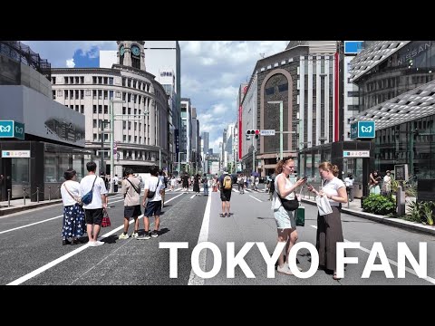 日比谷公園・銀座散歩 |【4K】 Walking Hibiya Park and Ginza Tokyo Japan (August 2024)