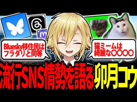 流行のSNS情勢について語り、猫ミームの本質を見抜く卯月コウ【にじさんじ/切り抜き】