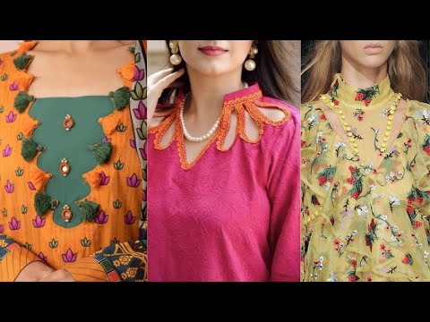 20 stylish and unique neck designs for Kurti | New Neck designs