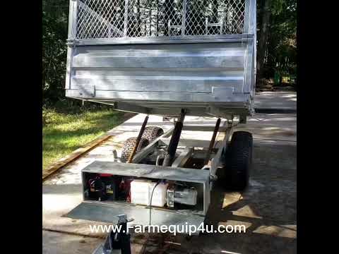 ATV hydraulic dump trailer with hydraulic power unit (by remote control )