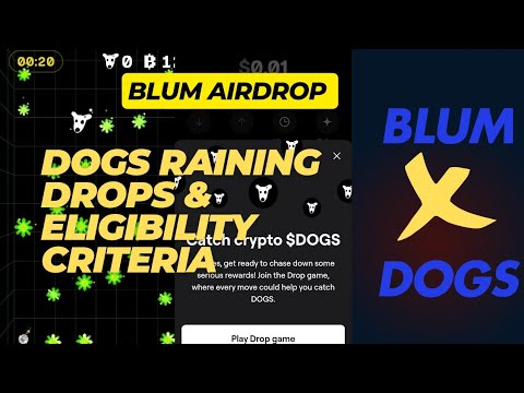 Blum AIRDROP Update -Dogs Raining Drops and Eligibility Criteria|How to play free Dogs in Blum