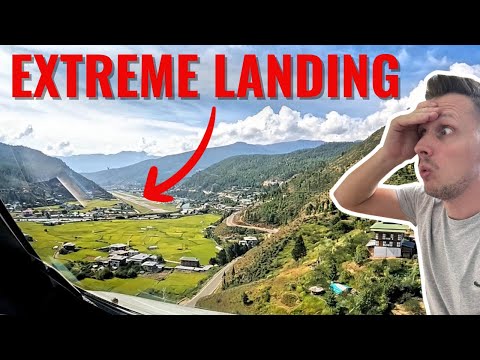 WORLD'S MOST DANGEROUS LANDING ON BHUTAN AIRLINES!