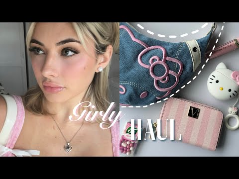 ᡣ𐭩 HAUL super GIRLY y PINK 🎀 {shein, bershka, Hello Kitty, Victoria's secret…}