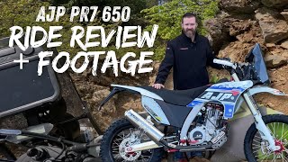 AJP PR7 650 WALK AROUND REVIEW + RIDE FOOTAGE