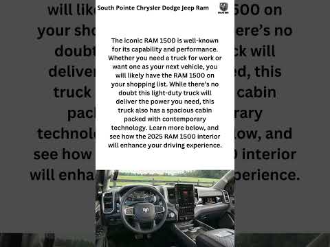 2025 RAM 1500 Truck Interior | South Pointe Chrysler Jeep Dodge #shorts