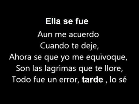 ELLA SE FUE. LETRA. KINTO SOL.