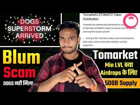 Blum Scam क्या : Dogs Not Recived || Tomarket 500B Supply Reality || Tomarket Level Criteria Updates