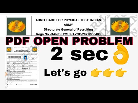 Indian Army Agneepath Pdf protection password Open easy||Pdf open kaise kare admit card ka Agneeveer