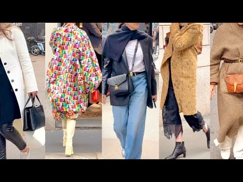 MILAN STREET STYLE 💗💛💚BAGS 👜ITALIAN STREET FASHION 🇮🇹 SPRING OUTFITS INSPIRATION #vanityfair