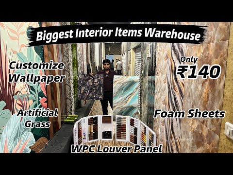 Wallpaper In Delhi || Interior Items Wholesale Market || Cheapest Wallpaper || Customize Wallpaper