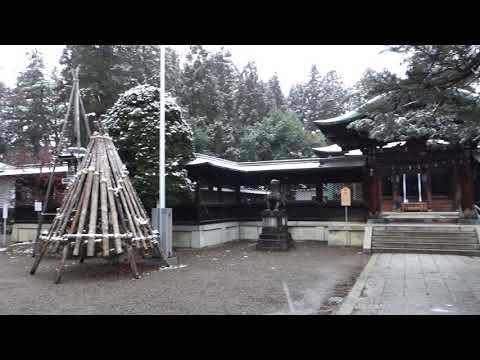 山形縣米沢市上杉神社下雪