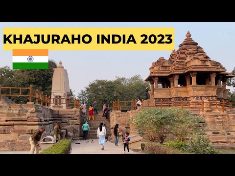 [4K]🇮🇳 Khajuraho| India walking tour |western group of temples|UNESCO site| Madhya Pradesh tourism