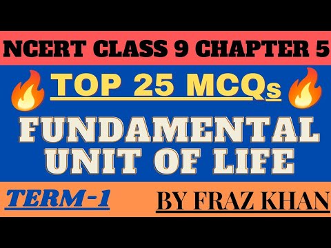 Fundamental Unit Of Life Class 9 | Cbse Class 9 Science Chapter 5 Mcq | Fraz Khan @khanstudypoint