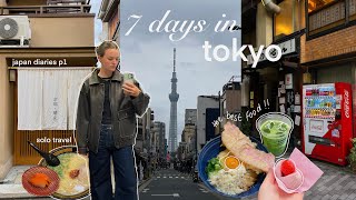 7 days alone in Tokyo🍡 best food, matcha, Shibuya shopping & capsule hotel