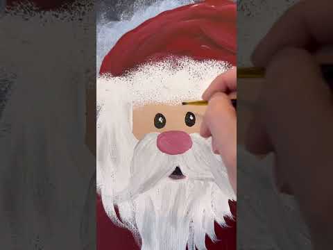 [clip] Easy Santa Clause painting idea! 🎨🎅#santaclause #christmascrafts #painting #BeginnerFriendly