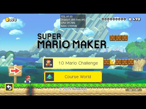 Super Mario Maker WiiU 60FPS Gameplay Android Cemu Xiaomi 11T Pro 12RAM Snapdragon888