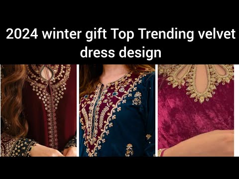 Elegnat Partywear Velvet Dress Designs 2024|Velvet suit Designs|Velvet dress designs