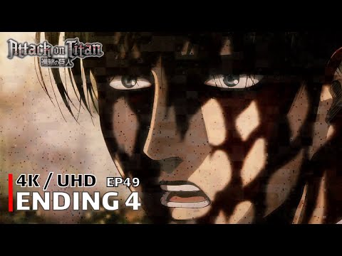 Attack on Titan - Ending 4 - EP49【Akatsuki no Chinkonka】 4K / UHD Creditless | CC