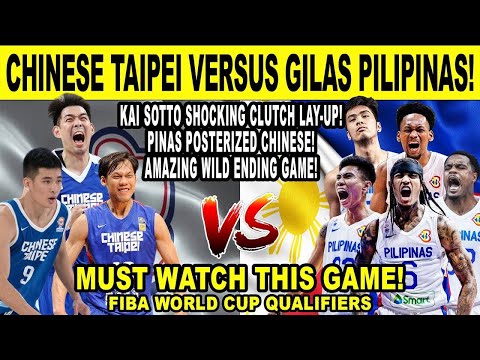 GILAS PILIPINAS vs CHINESE TAIPEI - Kai Sotto Shocking Clutch Lay up Buzzer Beater! FIBA 2k