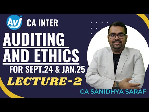 CA Inter Auditing and Ethics Lecture 2 | CA SANIDHYA SARAF