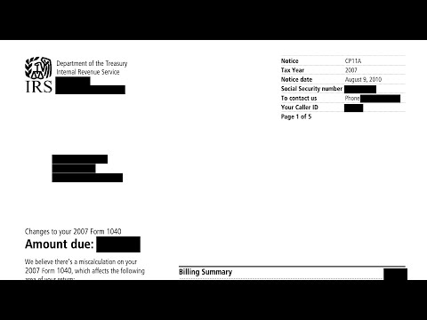 How to Understand your CP11A Notice (IRS changed the EIC on your tax return. You owe money.)