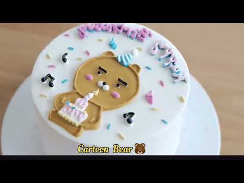 Cartoon hand-painted cake making #desset #cake #food #shorts