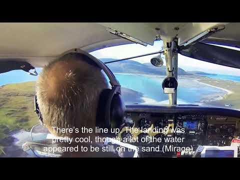 Beach landing at Barra with PA28