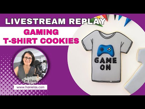 Gaming T-Shirt Cookies - Live Cookie Decorating |Episode 227|