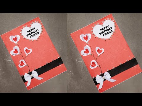 Easy Beautiful Birthday Special Card 😍. Handmade Greeting Card - Easy Birthday Card Tutorial Video