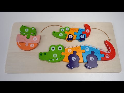 Best Toddler Number Learning | Learn Numbers in English and Japanese with Alligator Life Puzzle!