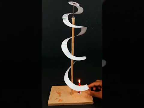 rotating paper | with candle | hot air experiment spiralling ribbon @beinglittlecrazy7803