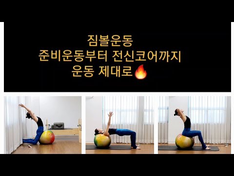 준비운동부터 화끈한 전신코어운동까지 짐볼운동🔥 짧고 굵게 운동제대로