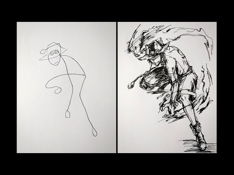 How to Draw Ace | OnePiece | StickMan Easy Drawing