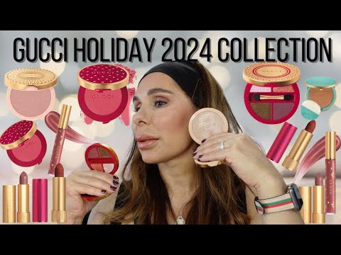 GUCCI Holiday 2024 Revealed! Festive Glow Quad & Intense Rubi Blush Review + Tutorial