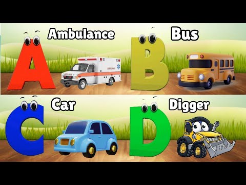 ABC Song Phonics, Transportation Song, ABC Song, Alphabet Educational Song A to Z for kids