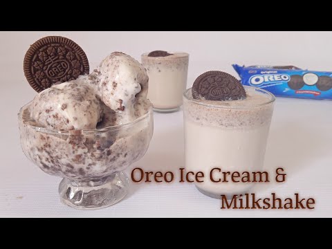 Homemade Oreo Ice Cream & Milkshake ||No cream, milkmaid, beater