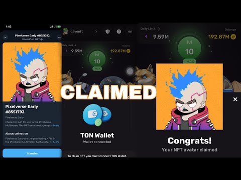 How to claim PixelTap NFT Airdrop Rewards | Pixelverse Airdrop Claim