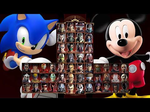 Mortal Kombat 9 - SONIC & MICKEY MOUSE - Expert Tag Ladder - Gameplay @(1080p) - 60ᶠᵖˢ ✔