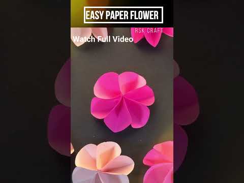 How To Make Easy Paper Flowers | DIY paper flowers| Flower Making | Paper Craft #shorts