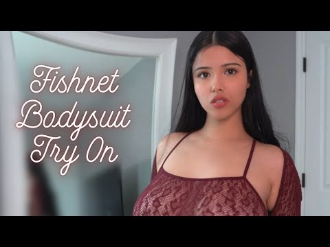 FISHNET DRESS TRANSPARENT TRY ON HAUL (4K)