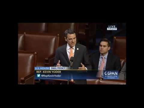 Rep. Yoder's Floor Remarks on Passage of Email Privacy Act