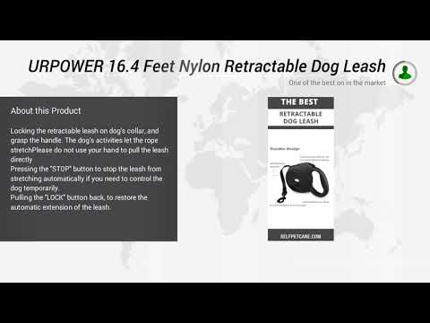 URPOWER 16 4 Feet Nylon Retractable Dog Leash