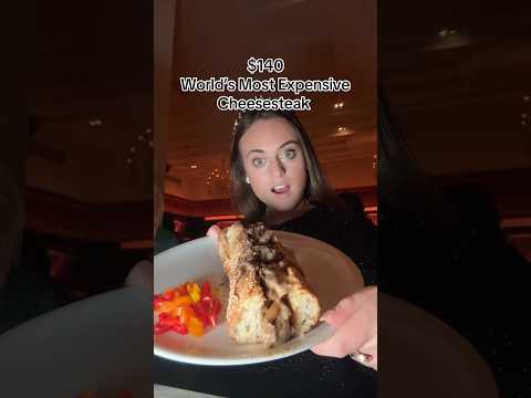 $140 World’s Most Expensive Cheesecake 🥩🧀🥖 #cheesesteak #phillycheesesteak #philly #expensive